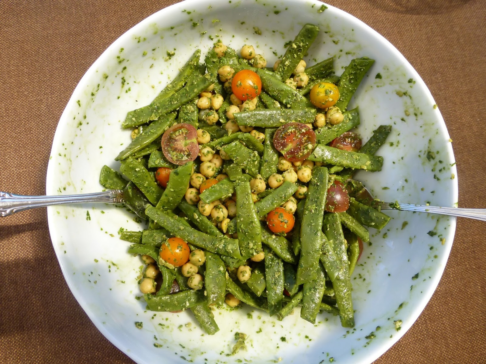 Foods For Long Life Romano Green Bean And Garbanzo Bean Salad With