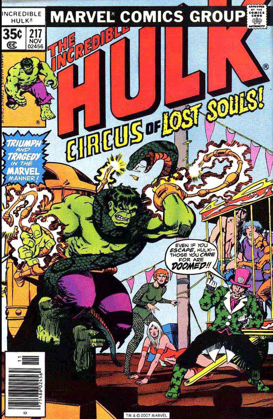 Incredible Hulk v2 #217 marvel comic book cover art by Jim Starlin