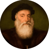 Vasco da Gama (1460 - 1524)
Pintura de Gregório Lopes
→ Artigo na Wikipedia