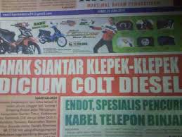judul koran lucu