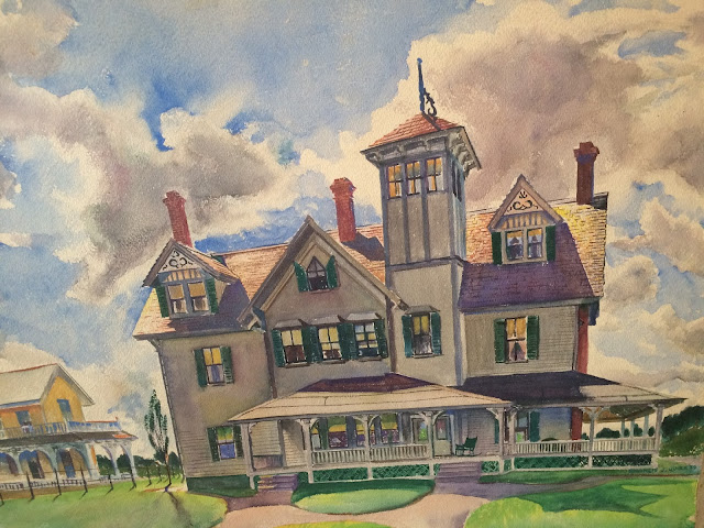 Francis J. Quirk Watercolor of house Francis Quirk painting watercolor