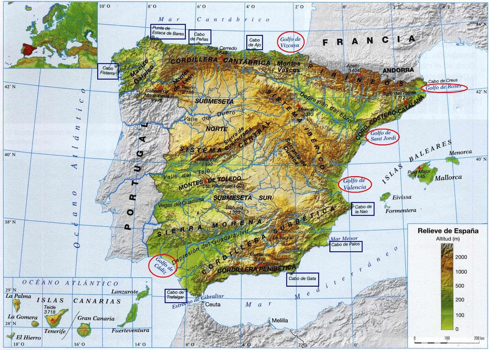 Geografía Alarcos 3ºA: Tema 2 El medio físico de Europa y de España