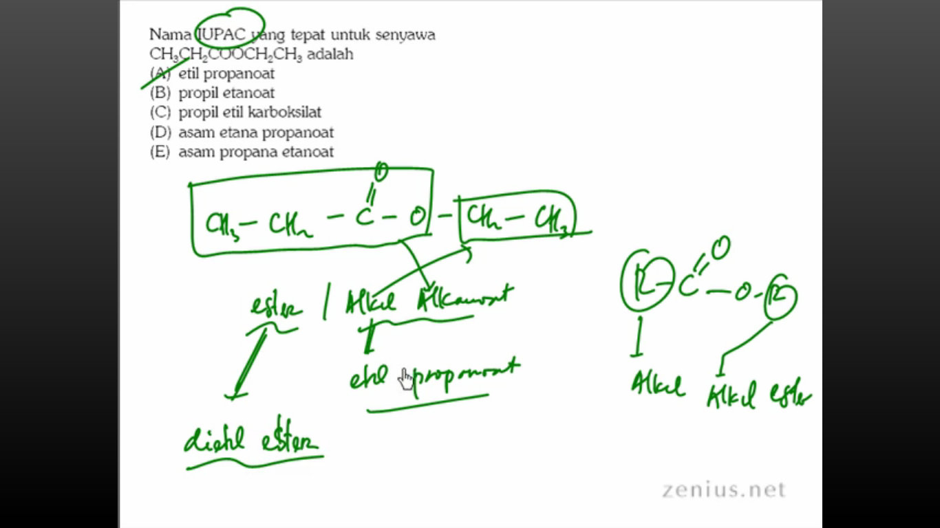 Soal dan Pembahasan Tata Nama Turunan Alkana ~ Ilmu Kuadrat