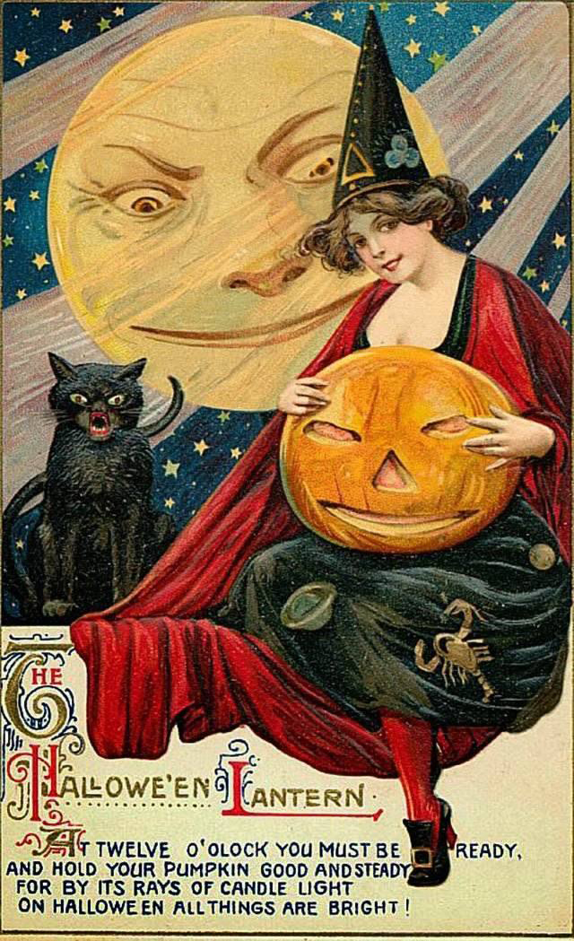 39 Bizarre Vintage Postcards Greeting Halloween From the 1900s and
