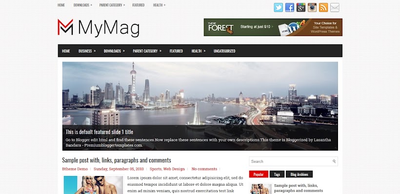 MyMag Free Blogger Template