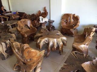 gambar meja kursi dari limbah kayu jati