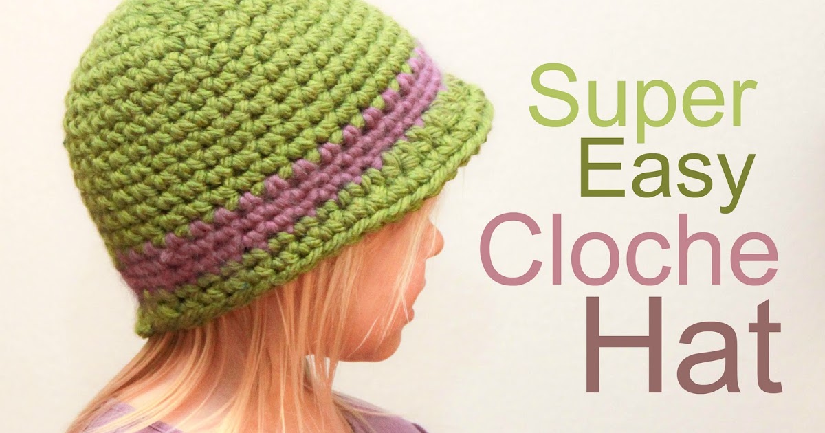 Crochet For Free Super Easy Cloche Hat with Brim (Size