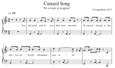 Sheet music for "Custard Song"