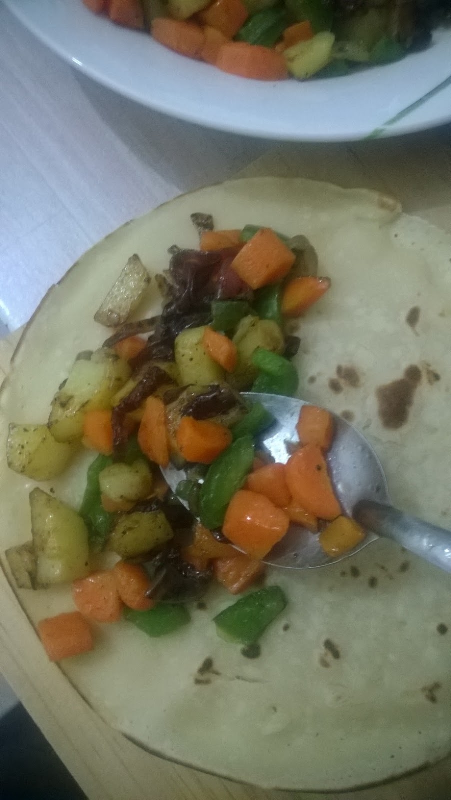 STIR FRY VEGETABLE STUFFED CREPES