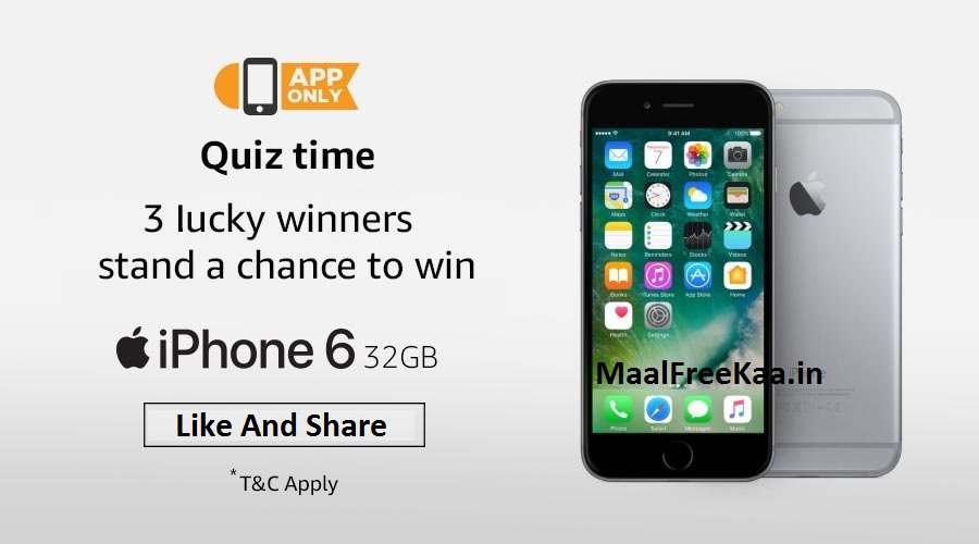 Win A Free Iphone 6 >> Amazon Quiz Contest To Win Iphone 6 Free Freebie Giveaway Win A Free Iphone 6 >> Amazon Quiz Contest To Win Iphone 6 Free Freebie Giveaway