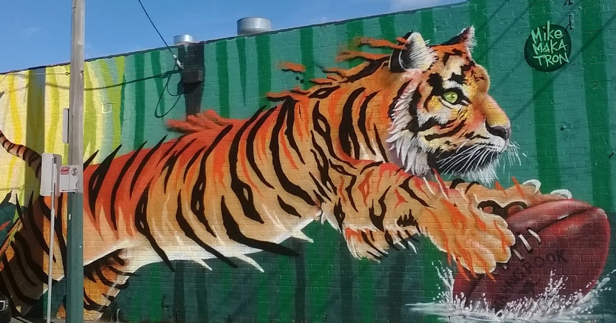 ANYTHING BUT HUMAN TIGER MURAL