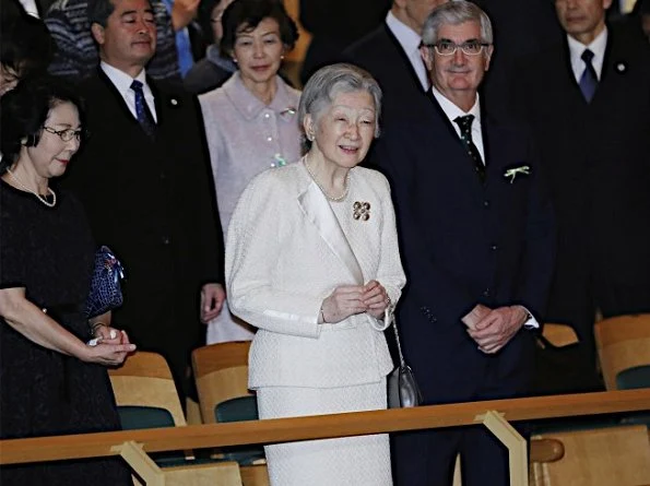 Japan's Empress Michiko attended a charity concert held for the benefit of 2011's Great East Japan Earthquake