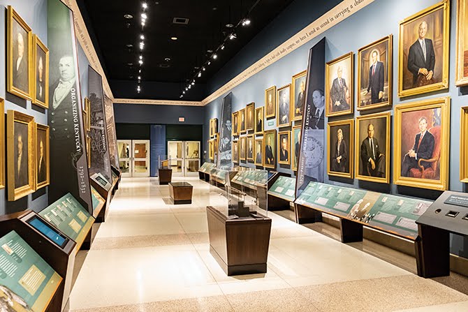 The Kentucky Historical Society has portraits on display in the Hall of Governors