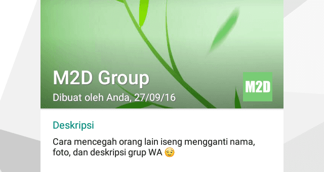 Mencegah Anggota Grup WhatsApp Mengganti Nama Foto dan Deskripsi Grup