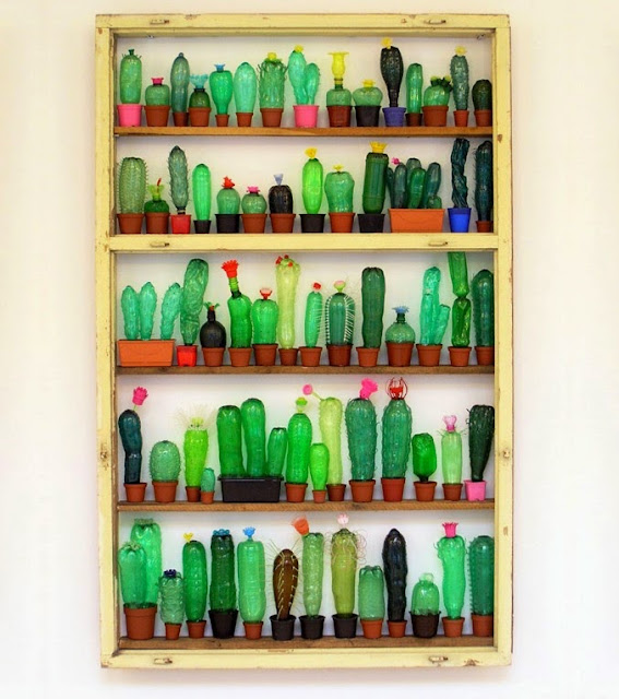Esculturas con botellas de plastico