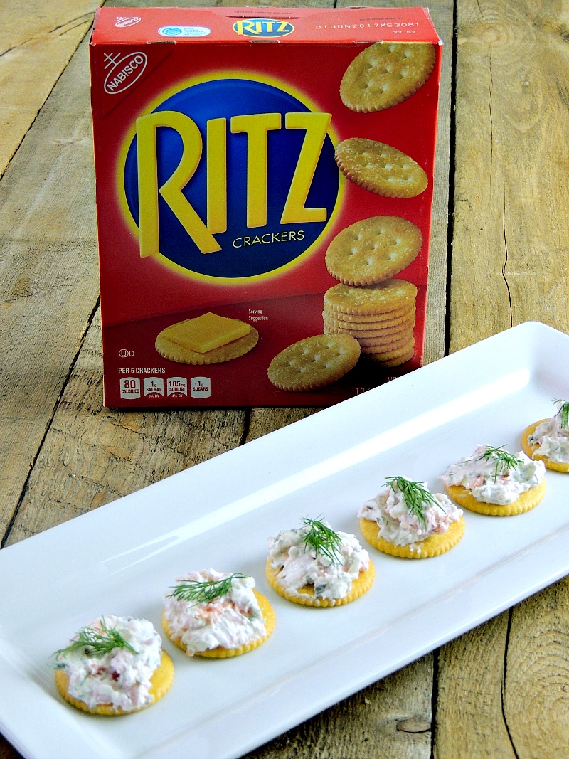 smoked salmon ritz crackers