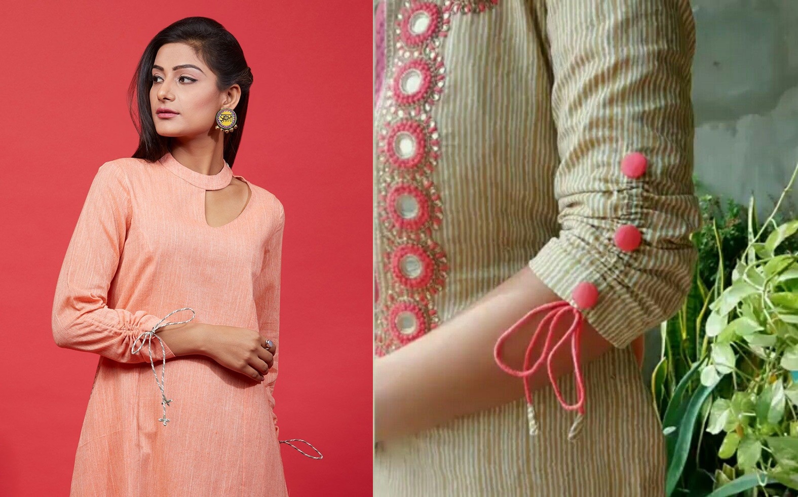 single sleeve kurti