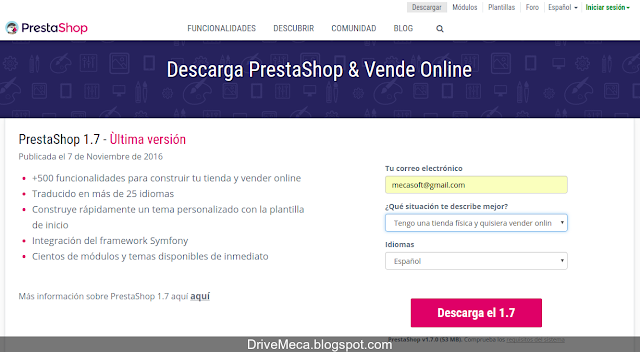 DriveMeca instalando y configurando ecommerce PrestaShop en Linux DriveMeca instalando y configurando ecommerce PrestaShop en Linux