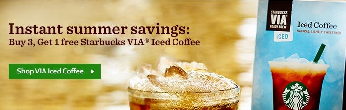 Buy 3, Get 1 **FREE** Starbucks VIA Iced Coffee