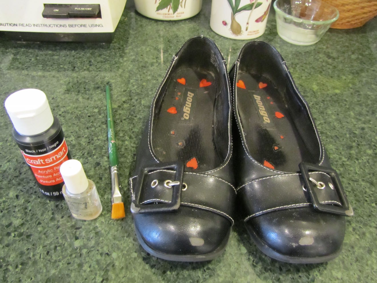 creative savv: Repairing damaged surface of faux leather shoes