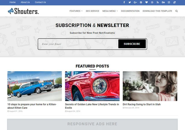 Download Shouter Blogger Template Download Shouter Blogger Template