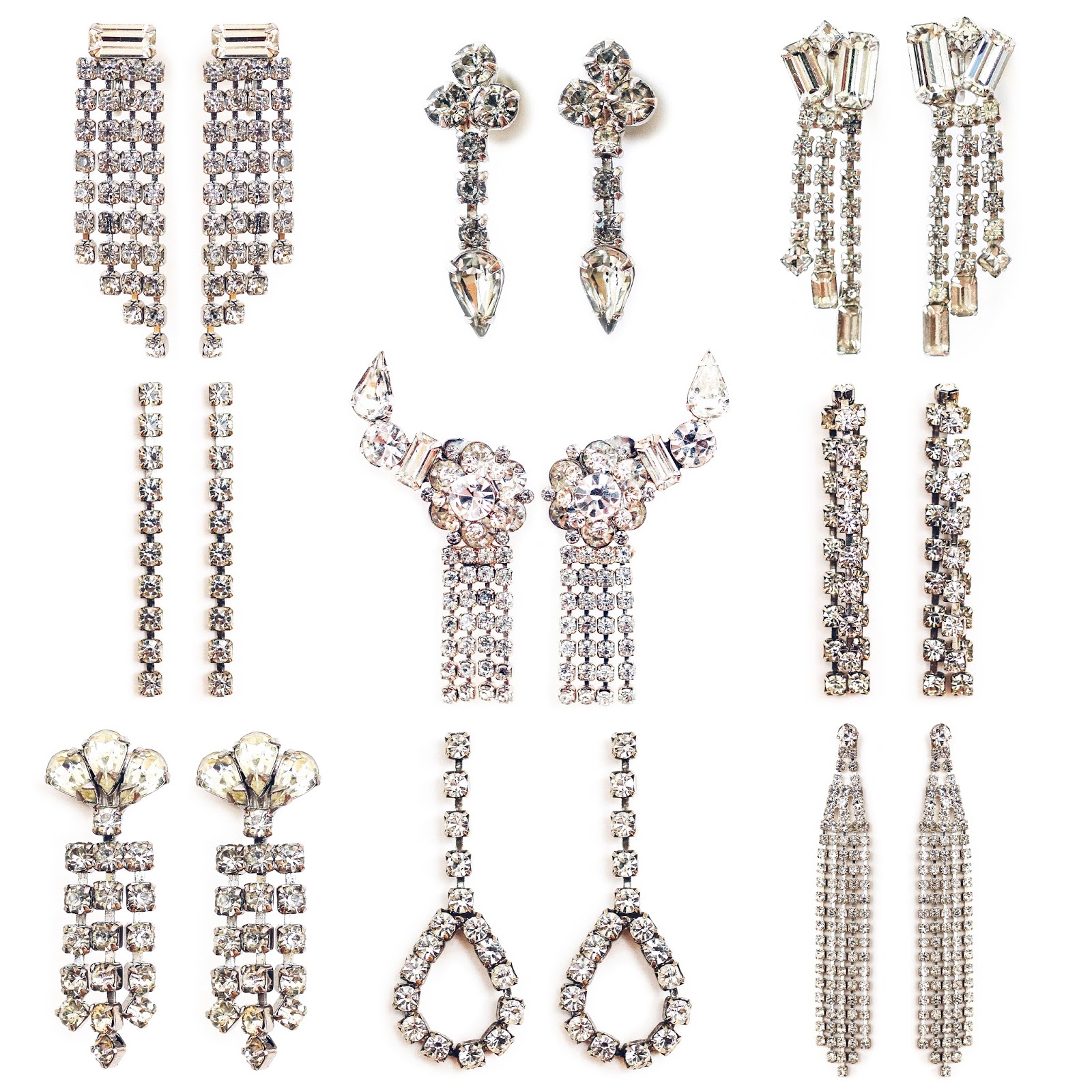 Vintage Rhinestone Earrings