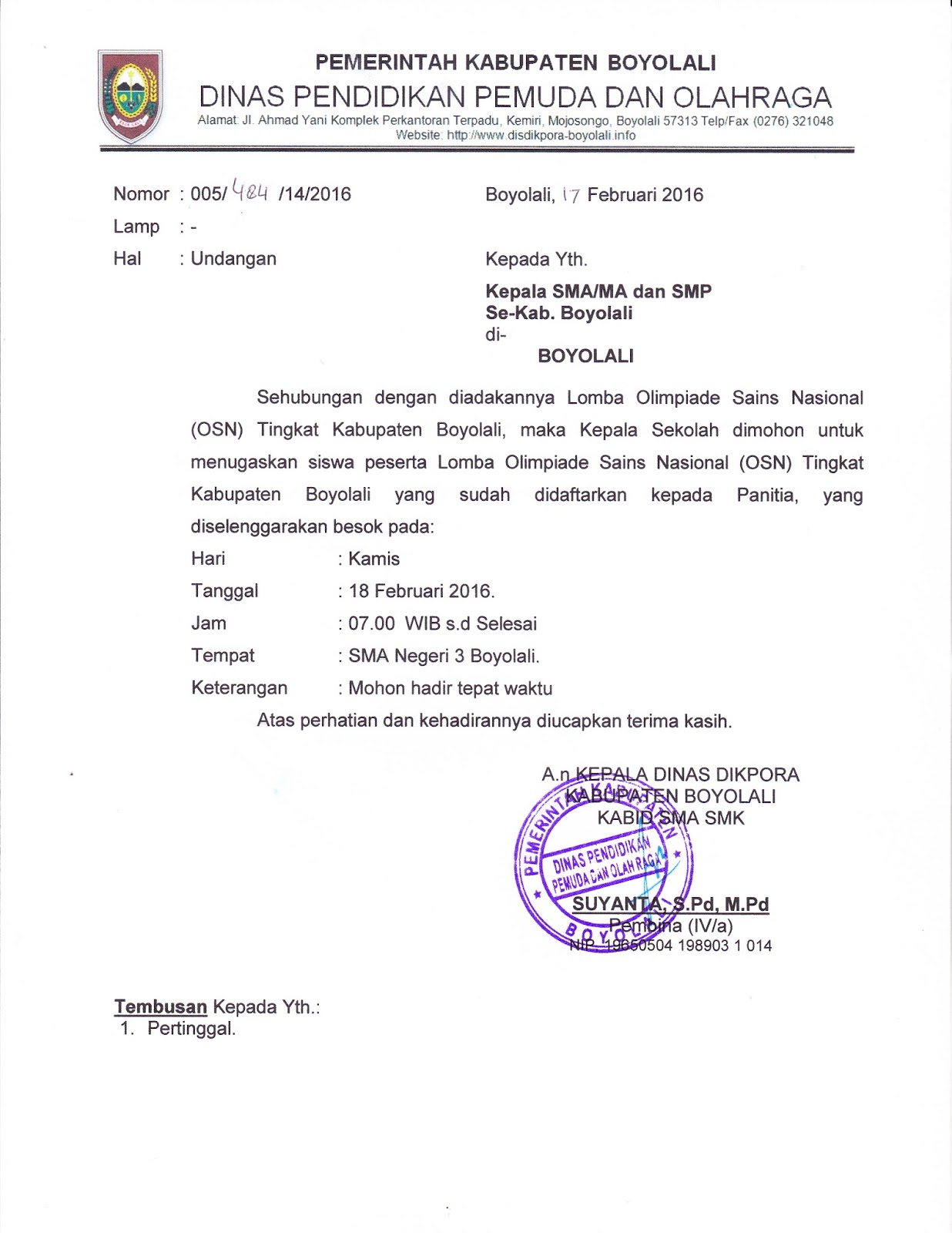 Contoh Surat Undangan 17 Agustusan