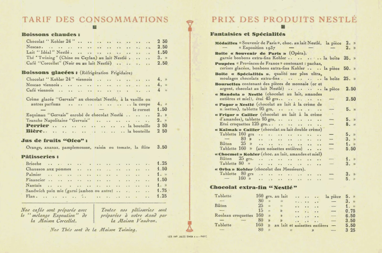 The pamphlet interior.