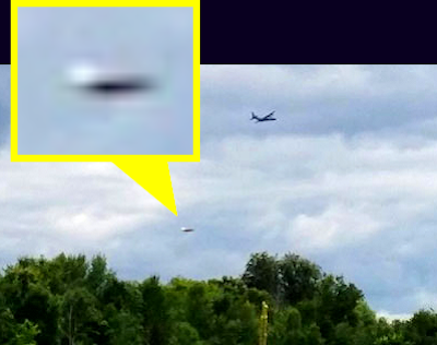UFO Photographed Near Military Plane Over Ontario 7-29-14