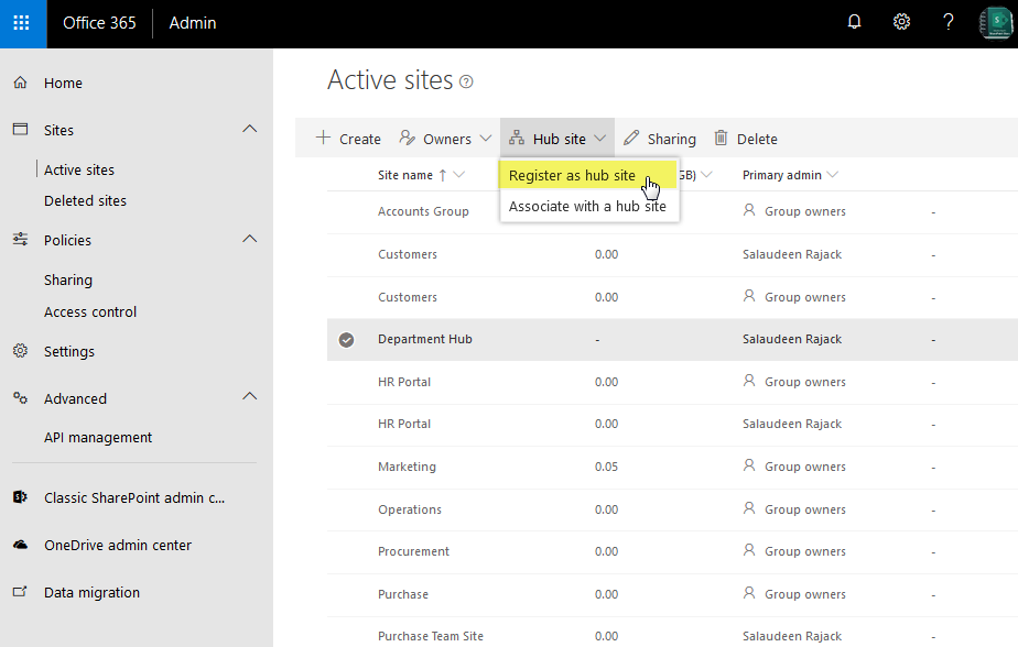 How to Configure Hub Sites in SharePoint Online Step by Step