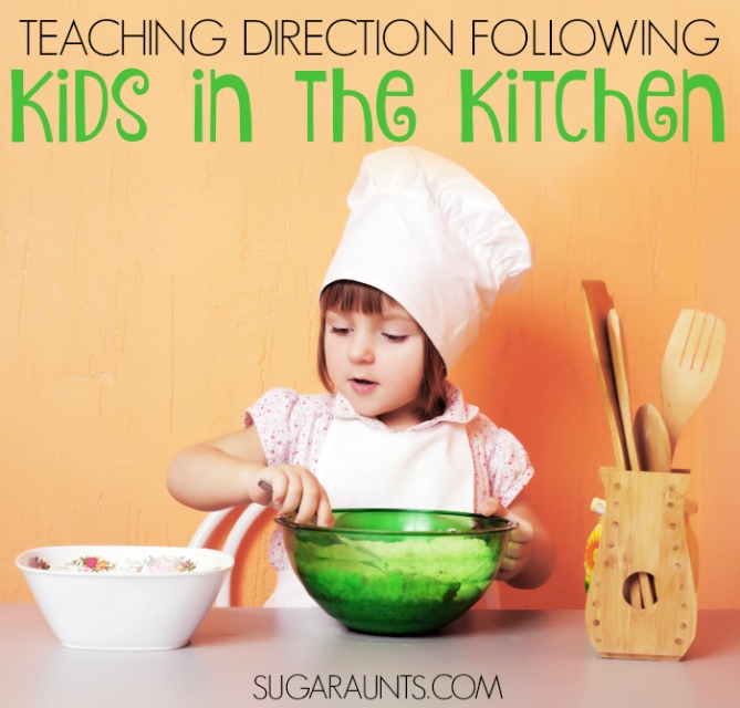 Cooking with kids to practice direction following and problem solving, sequencing and other cognitive aspects of childhood. These tips and ideas are fun and creative ways to practice skills needed for cooking and preparing meals for families. From an Occupational Therapist.