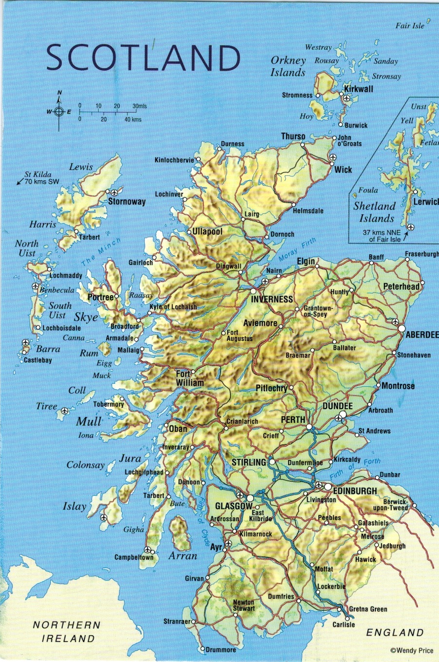 Map Cards - Hunting: 0175 Great Britain - Scotland