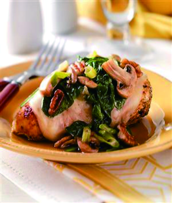 Spinach and Mushroom Smothered Chicken Healthy Recipe - How To make