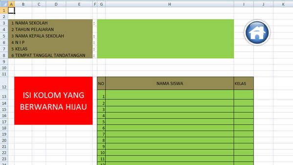 Aplikasi Nilai Sikap Guru BK Deskripsi Otomatis Format Excel