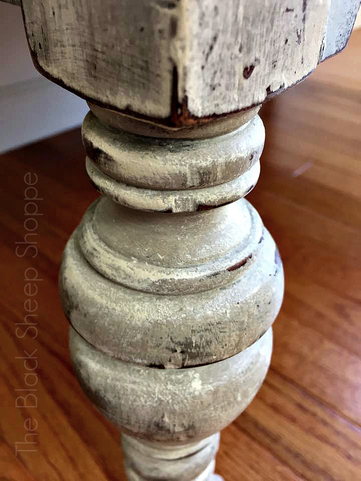 Distressed layered paint finish Distressed layered paint finish
