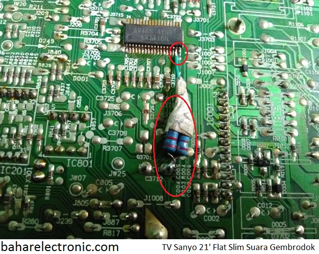 Tv Sanyo Flat Slim 21 Suara Gembrodok Bahar Electronic