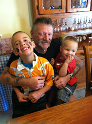 Hubby and our grandsons, Kane and Benny.