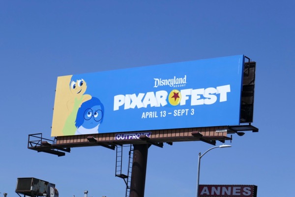 Inside Out Pixar Fest Disneyland billboard Inside Out Pixar Fest Disneyland billboard