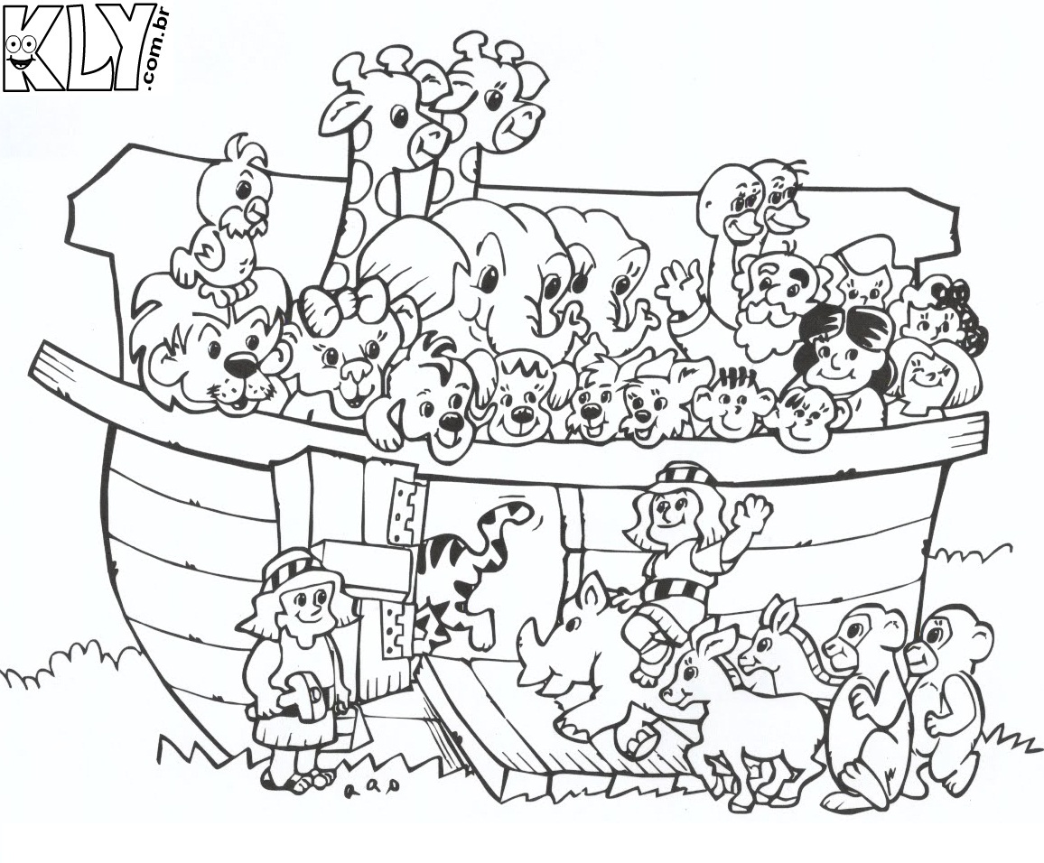 Desenhos da Arca de Noé para Colorir Cia de Alfabetização