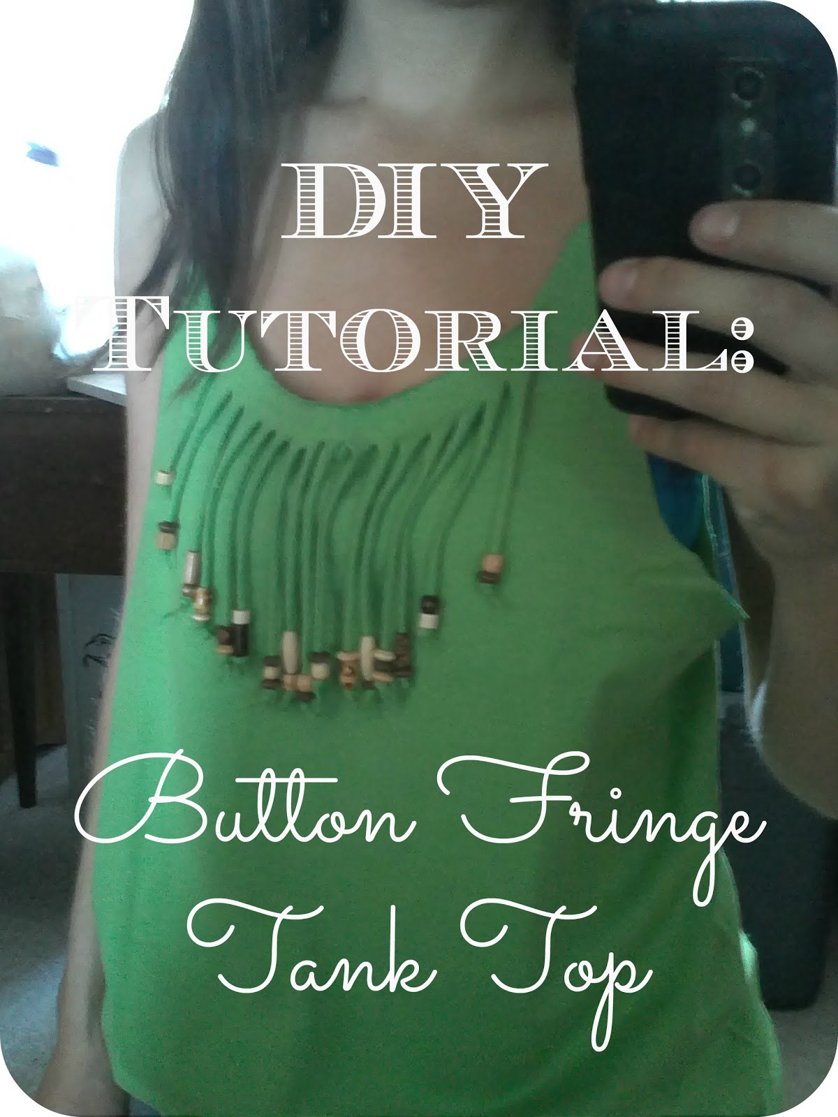 2MESSY DIY Beaded Fringe Tank Top