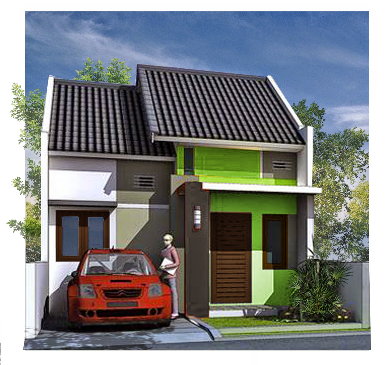 Gambar Desain Tampak Depan Rumah Minimalis Lebar 6 Meter ...