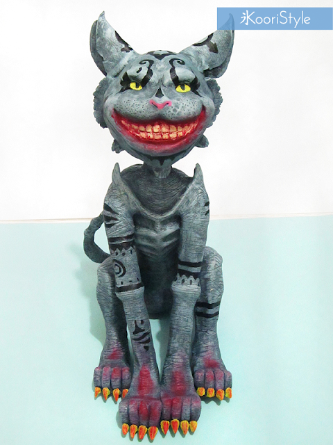 Koori style, American, McGee's, Cheshire, Cat, Clay, Figure, Painting, Sculpture, Acrylic, Paint, Handmade, Cheshire Cat, Clay Figure, Idea, Ideas