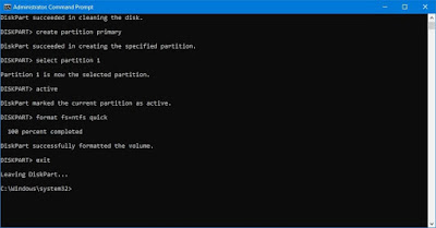 exiting diskpart in cmd