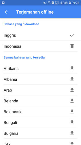 cara menggunakan google translate offline di ponsel