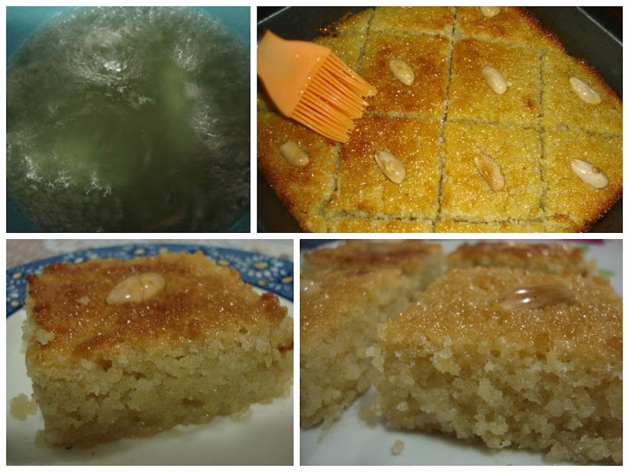 Dulce de sémola (cuscús) con miel