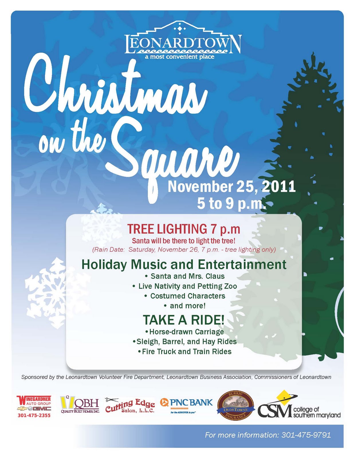 Leonardtown Maryland News Christmas on the Square and Annual Tree Lighting
