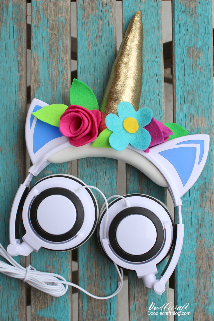 Unicorn horn ears headband flowers colourful netting accessories fancy dress 