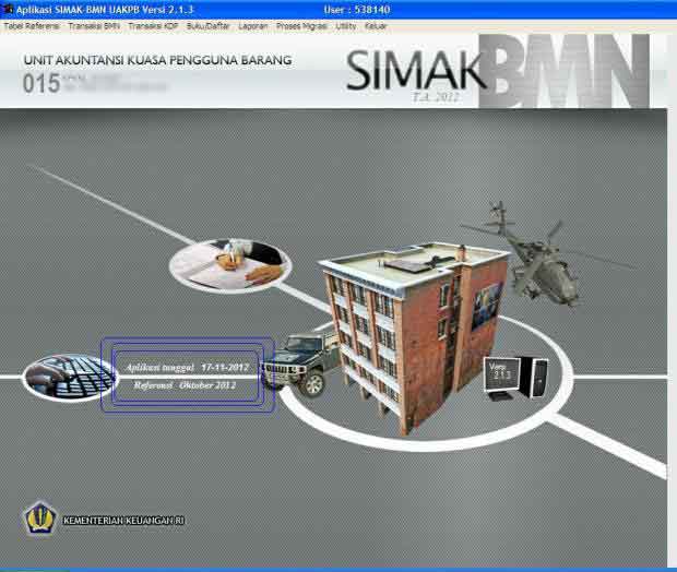 Update Aplikasi SIMAK BMN 2012 Versi 11.005 [Added: Selasa, 18 Desember 2012] 