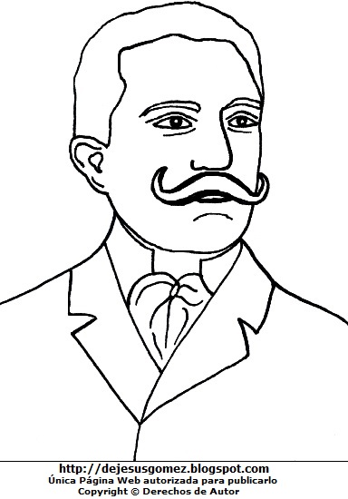 José Santos Chocano Imagen de José Santos Chocano para colorear pintar o imprimir. Dibujo de José Santos Chocano de Jesus Gómez