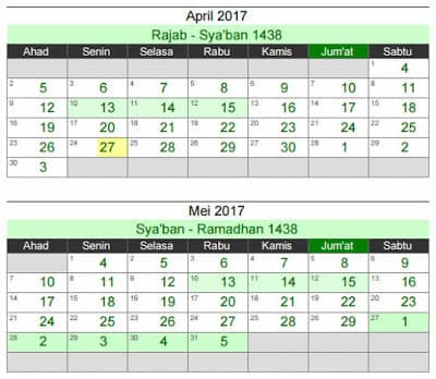 Kalender April kalender umroh april 2017